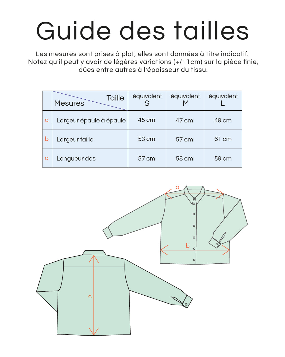 Chemise à la commande