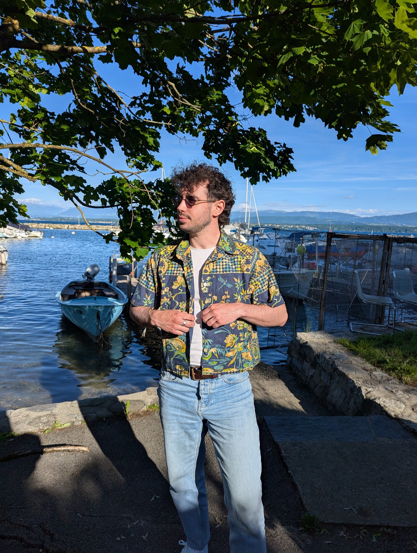 Chemisette à motif héron