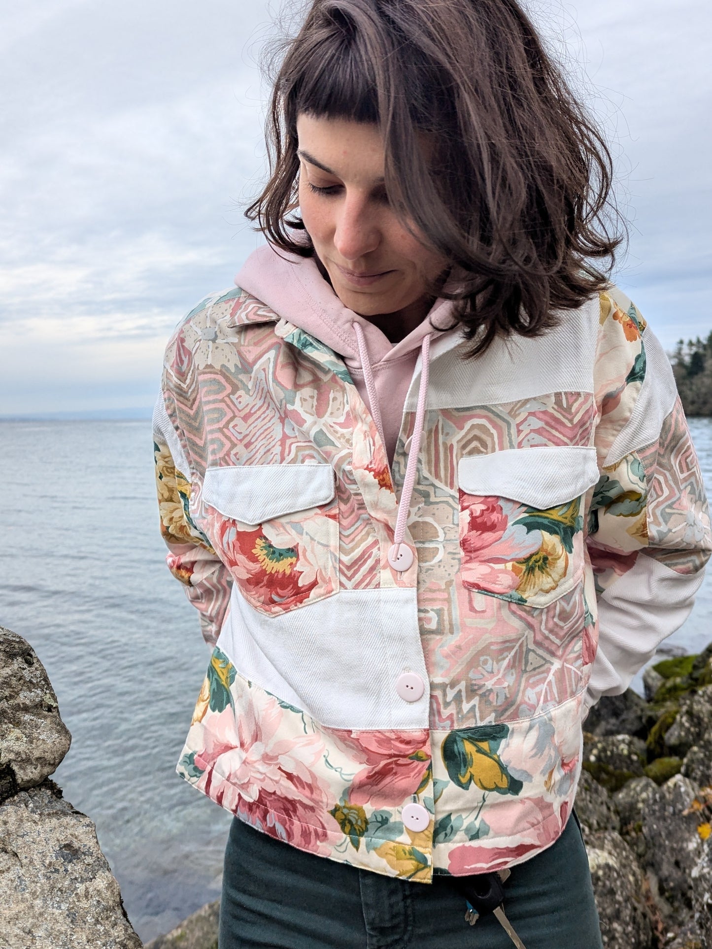 Veste carrée patchwork